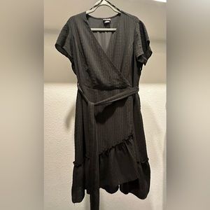 City Chic Black Faux Wrap Dress